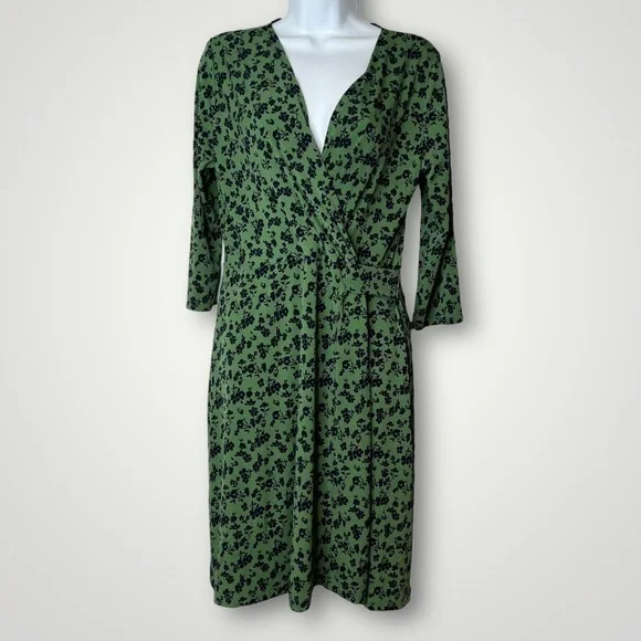 hailey 23 | Dresses | Stitch Fix Hailey 23 Meesha Faux Wrap Knit Dress Xl Green  Navy Blue Floral | Poshmark